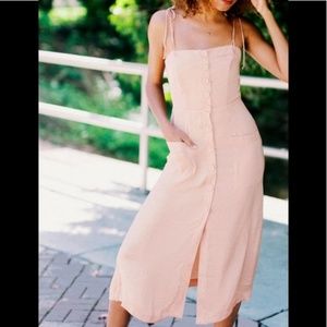 Urban Outfitter Midi Silky Utility Dress